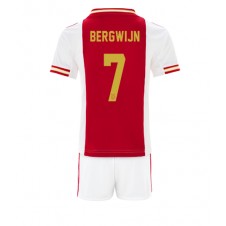 Ajax Steven Bergwijn #7 Hemmaställ Barn 2022-23 Korta ärmar (+ Korta byxor)